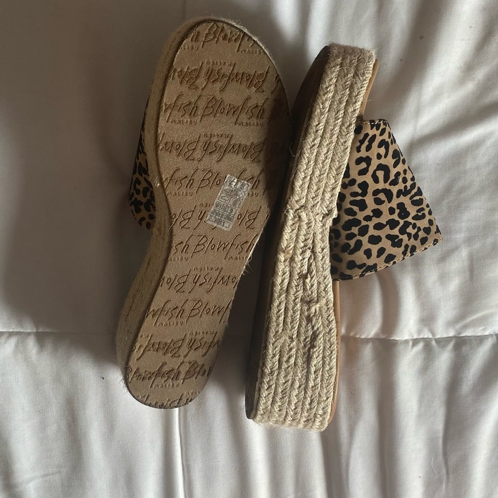 Rare blowfish platform slip-ons.